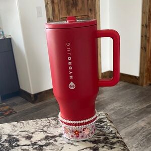 HydroJug Matte Red Insulated Travel Tumbler with Handle